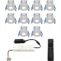 HOFTRONIC™ Milano Mini LED Einbaustrahler 3W 200lm 2700K IP65 Dimmbar 12V Grau