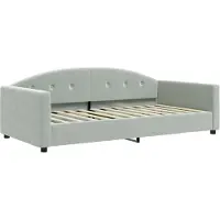 Syfax Tagesbett Hellgrau 100x200 cm Samt