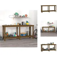 vidaXL Werkbank Honigbraun 180x50x80 cm Massivholz Kiefer - Werkbänke