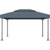 Syfax Pavillon 400 x 300 cm Anthrazit Aluminium