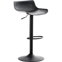 DELUKE Barhocker höhenverstellbar Schwarz JUTO - Kunststoff, 68,5-94x43x44cm | Barhocker mit Lehne Tresenhocker Barstuhl Küchenhocker Thekenhocker hoher Stuhl