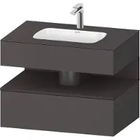 Duravit Einbauwaschtisch-Möbel-Set Qatego 80x55x60cm, gra m/Gr m, Kon-WTU, B