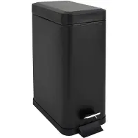 SVITA STM10 Mülleimer Treteimer 10l inkl. Inneneimer Softclose-Deckel Schwarz