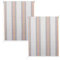 Mendler 2er-Set Rollo MCW-D52, Fensterrollo Seitenzugrollo Jalousie, 120x230cm Sonnenschutz blickdicht grau/braun/orange