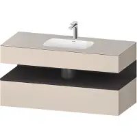 Duravit Einbauwaschtisch-Möbel-Set Qatego 120x55x60cm, gra m/ta m, Kon-WTU, B