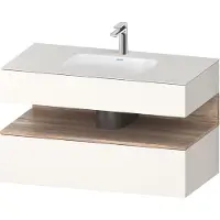 Duravit Einbauwaschtisch-Möbel-Set Qatego 100x55x60cm, E Ma/w m, Kon-WTU, Nischenb