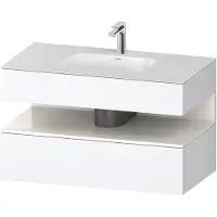 Duravit Einbauwaschtisch-Möbel-Set Qatego 100x55x60cm, w hgl/we m, Kon-WTU, B
