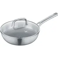 Berndes Wokpfanne mit Glasdeckel 26 cm, poliert - Tricion Resist
