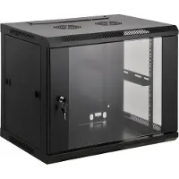 Intellinet 19" Wandverteiler, 15 HE, 770 (H) x 600 (B) x 600 (T) mm, vollständig montiert, schwarz, Wandmontiertes Regal, 15U, 60 kg, 32 kg, Schwarz