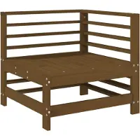 vidaXL Garten-Ecksofa Honigbraun Massivholz Kiefer