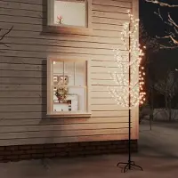 The Living Store LED-Baum mit Kirschblüten Warmweiß 368 LEDs 300 cm