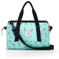 Reisenthel allrounder XS kids, Uni, Schultertasche, Reißverschluss, Fronttasche, 2 Taschen, Mintfarbe