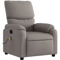 Sonstiges Massagesessel Taupe Stoff 75 x 99 x 99 cm (B x T x H) mit 6-Punkt-Vibrationsmassage und manueller Liegefunktion