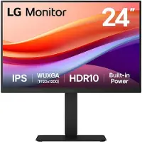 LG 24BA55W-B, 61 cm (24"), 1920 x 1200 Pixel, WUXGA, 5 ms, Schwarz