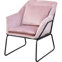 SVITA JOSIE Sessel Samt pink Fernsehsessel Relaxsessel