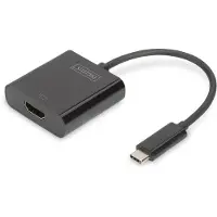 Digitus USB-C 3.2 Gen 1 zu HDMI Grafik Adapter, Schwarz, 45 mm, 45 mm, 15 mm, 20 g, 100 mm