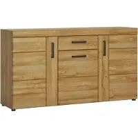 Wójcik CORTINA CNAK02 Sideboard 3Türen 1Schublade Grandson Eiche/PVC Grandson Eiche von | 1