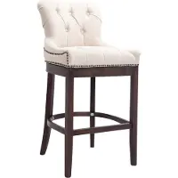 CLP Barhocker Lakewood Stoff, Antik dunkel creme