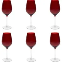 Excelsa Set mit 6 Weingläsern Color Wine Glas 50 cl Rot