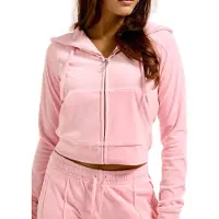 Juicy Couture Trainingsjacken Madison Classic Velour Hoodie With Juicy Logo damen