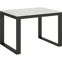 Itamoby Ausziehbarer Tisch 90x120/224 cm Tecno Evolution Gestell Weiß Esche Anthrazit