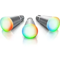 Bearware 3x Smarte LED-Leuchte, Wifi Smart Lampe, RGB Farbwechsel dimmbar, E27-Gewinde, 7W, 420 Lumen