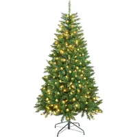 Generic Rebecca Mobili Weihnachtsbaum 180 cm mit 300 LED-Lichtern aus PVC, grün