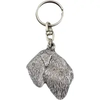 Art-Dog Russischer Schwarzer Terrier, Russkiy Tchiorny Terrier - Versilberte Hund Anhänger, Handtasche Dekoration, Rucksack-Anhänger von Marke