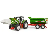 BRUDER - Roadmax tractor with frontloader and rear tipper (03452)