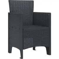 vidaXL "WINTER SALE"Gartenstuhl - Gartenmöbel - Balkonstuhl 4er Set,multifunktional& Moderne - Anthrazit 53 x 49 x 85 cm Polypropylen - Stühle für Garten, Balkon NEU6922055