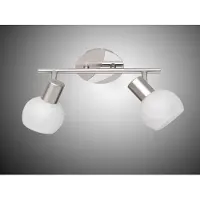 Meine Wunschleuchte LED Wandstrahler 2 flammig Weiß/Chrom Deckenstrahler Treppenhausbeleuchtung 27cm