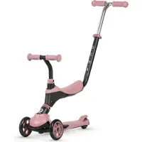Q-Play Sema 3-rädriger Tretroller 5-in-1, Rosa