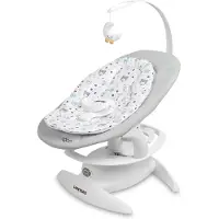Caretero , NOCO Baby Wippe, Babywippe Elektrisch, Babyliege 0-12 Monate, Grau