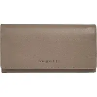 Bugatti Geldbörse "MIRA", Damen, grau (taupe), Leder, leicht glänzend, unifarben, Kleinlederwaren Geldbörse, echt Leder