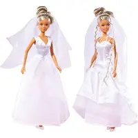 Simba Steffi Love WEDDING Braut Kleid Hochzeit weiß Krone Reif Ankleidepuppe