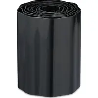 Relaxdays Rasenkante, 20 cm x 9 m, zur Beeteinfassung & Umrandung von Wegen, flexibles Rasenband, Kunststoff, schwarz