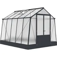 Westmann Aurora 810 | Gewächshaus mit Fundament | Anthrazit | 2,5x3 m - Anthrazit