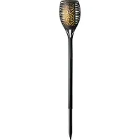 Lumineo LED Solar Beleuchtung Fackel Flammeneffekt 61cm Kunststoff Warmweiß