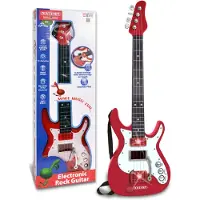 Bontempi Electronic Rock Guitar, Spielzeug-Musikinstrument, Gitarre, 5 Jahr(e), AA, Schwarz, Rot, Weiß, Holz
