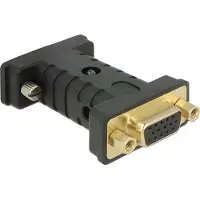 DeLOCK 63326, VGA (D-Sub), VGA (D-Sub) + USB, Schwarz