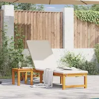 vidaXL Sonnenliege, Gartenliege, Wellnessliege, Braun 202x53x89 cm Massivholz Akazie - Liegestuhl CC25830