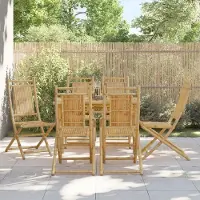 vidaXL Möbel Gartenstühle 6 Stk. Klappbar 46x66x99 cm Bambus - Esstischstuhl 3278512