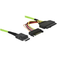 DeLOCK 85756, 1 m, SFF-8611, SFF-8639 + SATA 15-pin, Schwarz, Polybag, 1 Stück(e)