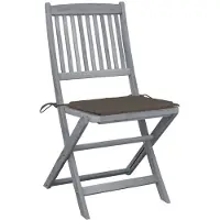 vidaXL Möbel Klappbare Gartenstühle - Gartenmöbel - Balkonstuhl 4er-set - multifunktional& Moderne - mit Kissen Massivholz Akazie - Stühle für Garten, Balkon CLORIS6663428