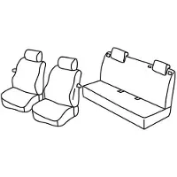 Lampa Sitzbezüge Set Superior grau/schwarz für Fiat Grande Punto 3p 09/05-04/12