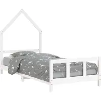 Syfax Kinderbett Weiß 90x190 cm Massivholz Kiefer