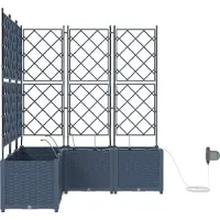 vidaXL "2026 Aktion"Garten-Pflanzgefäß/Garten-Hochbeet - CLORIS - Pflanzkasten - 4 pcs Grau 120 x 120 x 142 cm Stahl - DEMöbel8665072