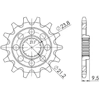 Jt Vorderes Ritzel 2133 13 Selbstreinigend Für Suzuki Rmz 450 '08-'12 (Jtf1441.13) (Kette 520)