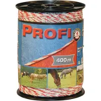 Kerbl Profi Weidezaunlitze 6x0,30 TriC, 200m, weiß/rot