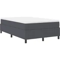 Syfax Plattformbettgestell Dunkelgrau 120 x 190 cm Cordstoff